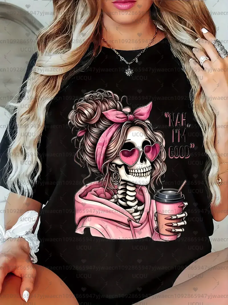 Women Fashion Casual Graphic T-Shirt 