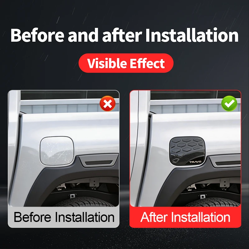 For 2026 Toyota Hilux SR SR5 Pickup Fuel Tank Cap Decorative Cover Anti-scratch Modification Sticker Exterior Car Accessories view 2
