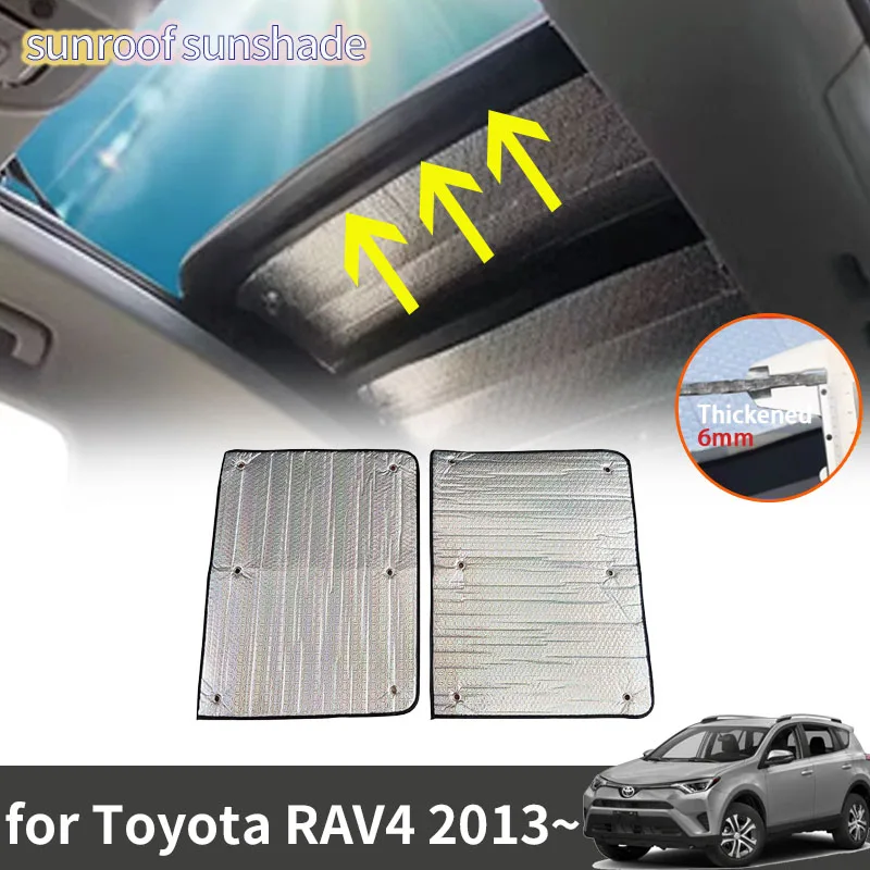 

Sunroof Sunshade for Toyota RAV4 RAV 4 XV40 XV50 2013~2023 2020 2019 2018 2017 2014 Roof Sunscreen Heat Insulation Windscreen 2x