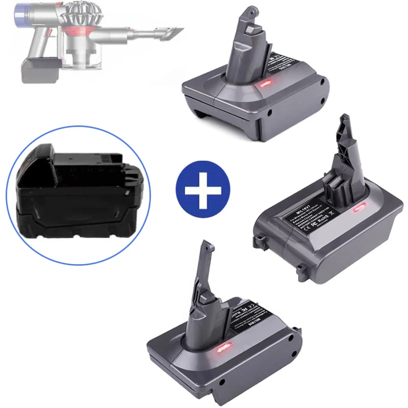 2022 Brand New MIL18V6/V7V8 Battery Adapter For Milwaukees 18V Li-ion Battery To For Dyson V6 V7 V8 Vacuum Cleaner the Adapters