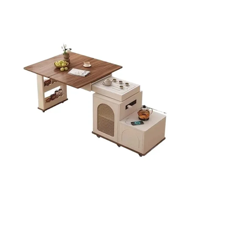 CX removable retractable coffee table dining table two-in-one multi-functional household integrated island rotating tea table