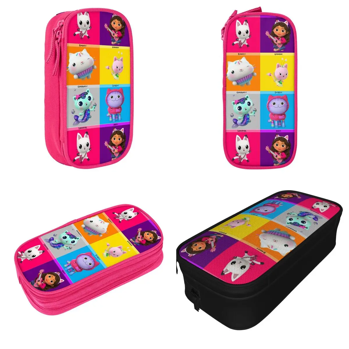 Gabbys Dollhouses Fantasy Pencil Cases, grandes sacos de armazenamento para meninas e meninos, caixa de caneta, papelaria escolar, presentes para estudantes