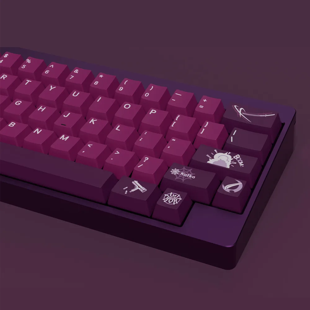 Kafka Quadratic Element Keycap Cherry Profile DYE Sub PBT 142 Keys ISO Enter For Outemu Gateron MX Switch Mechanical Keyboard