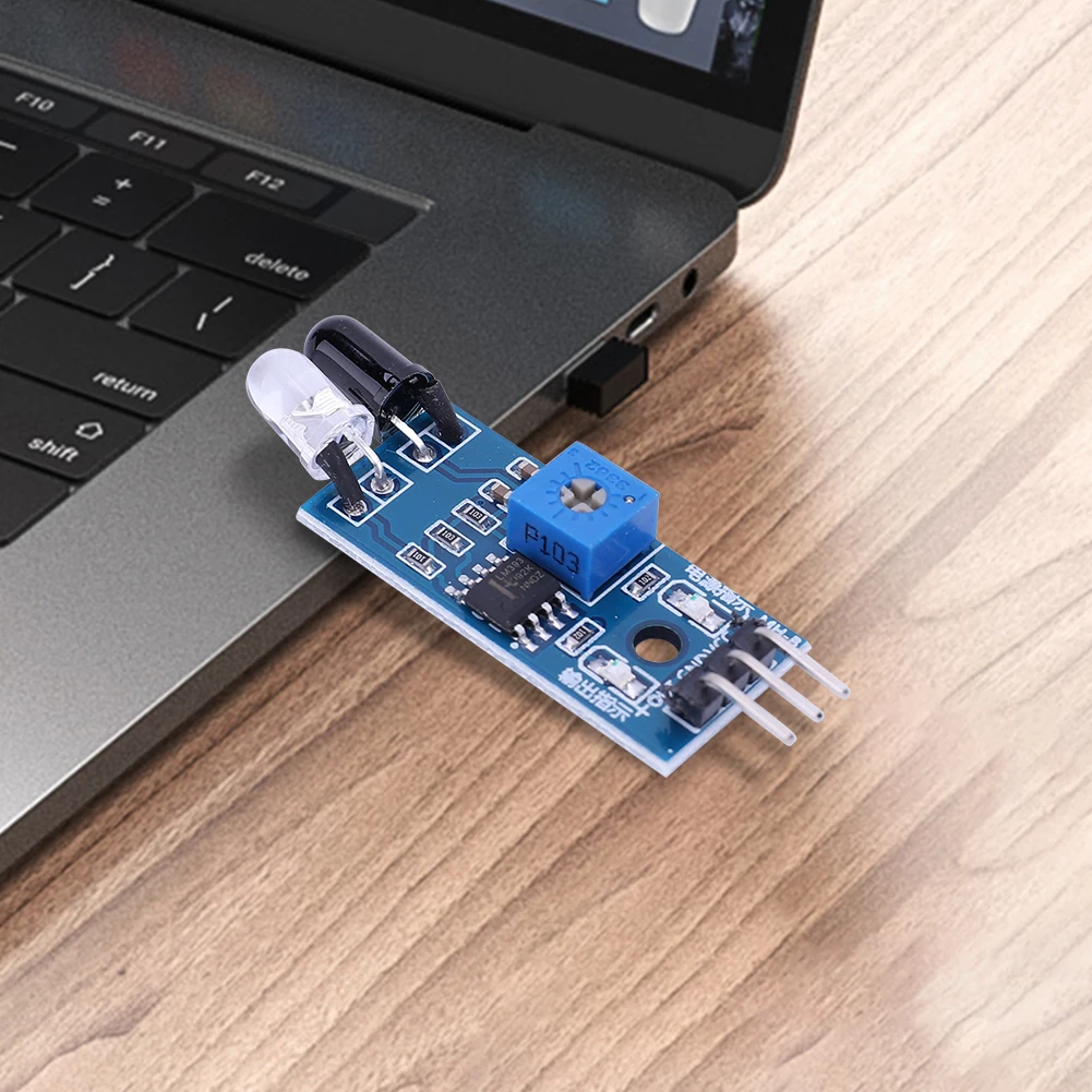 High Performance Reflective Photoelectric Sensor Module for Smart Cars and Robots with Adjustable Detection Range