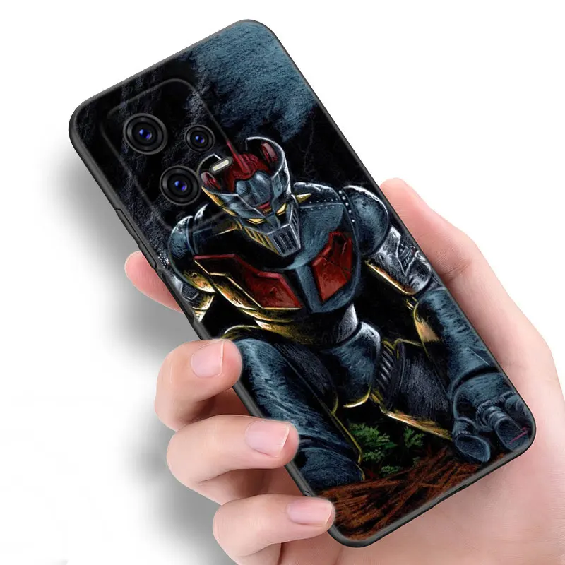 Anime Mazinger Z Phone Case For Xiaomi Redmi Note 10 11 11S 12 4G 8 9 11E 11T Pro Plus 10T 5G 8T 9S 10S 12S Black Silicone Cover