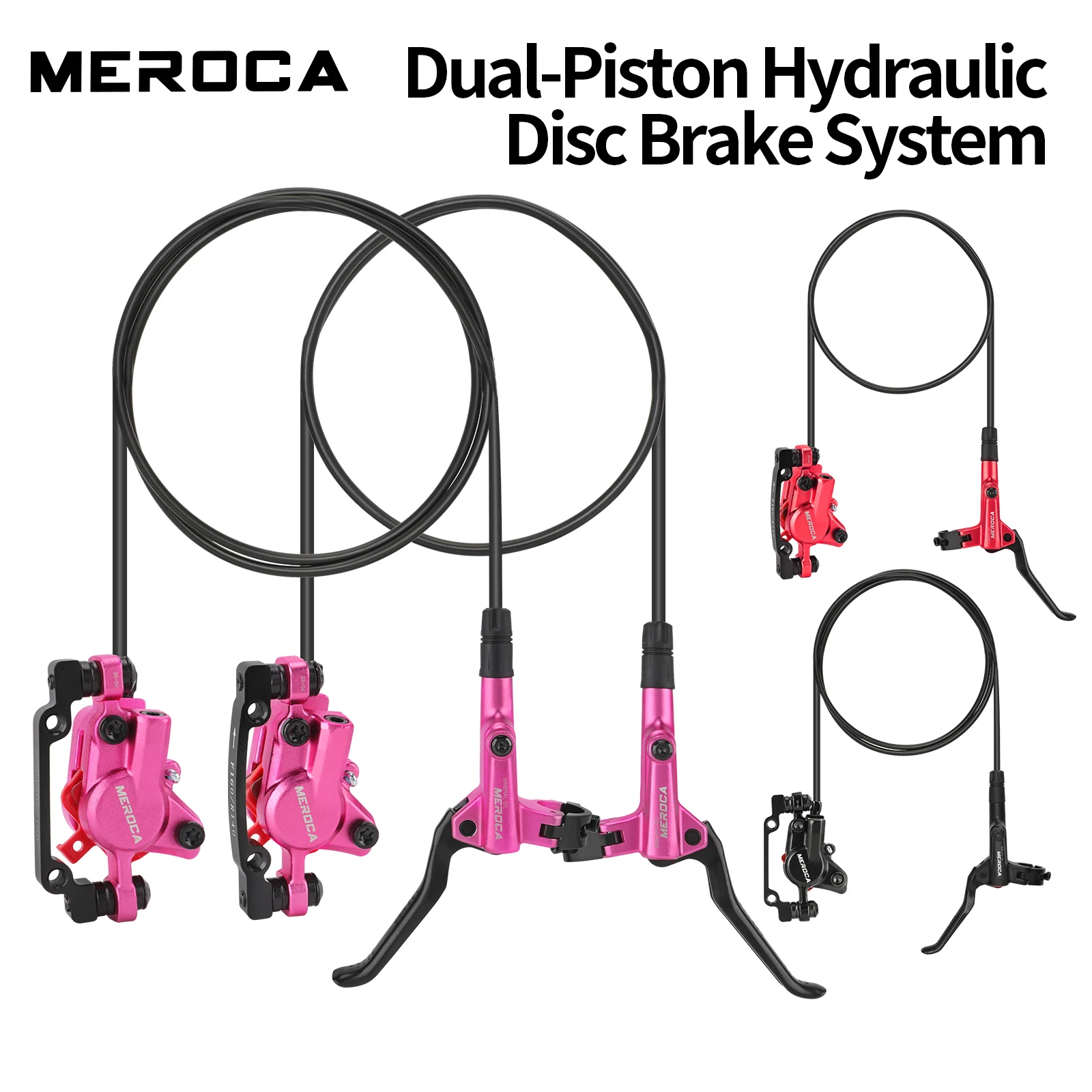 AliExpress MEROCA Bicycle Oil Brake Double-Sided Brake Front Brake 800mm Rear Brake 1400mm Mountain Bike Hydraulic Disc Brake