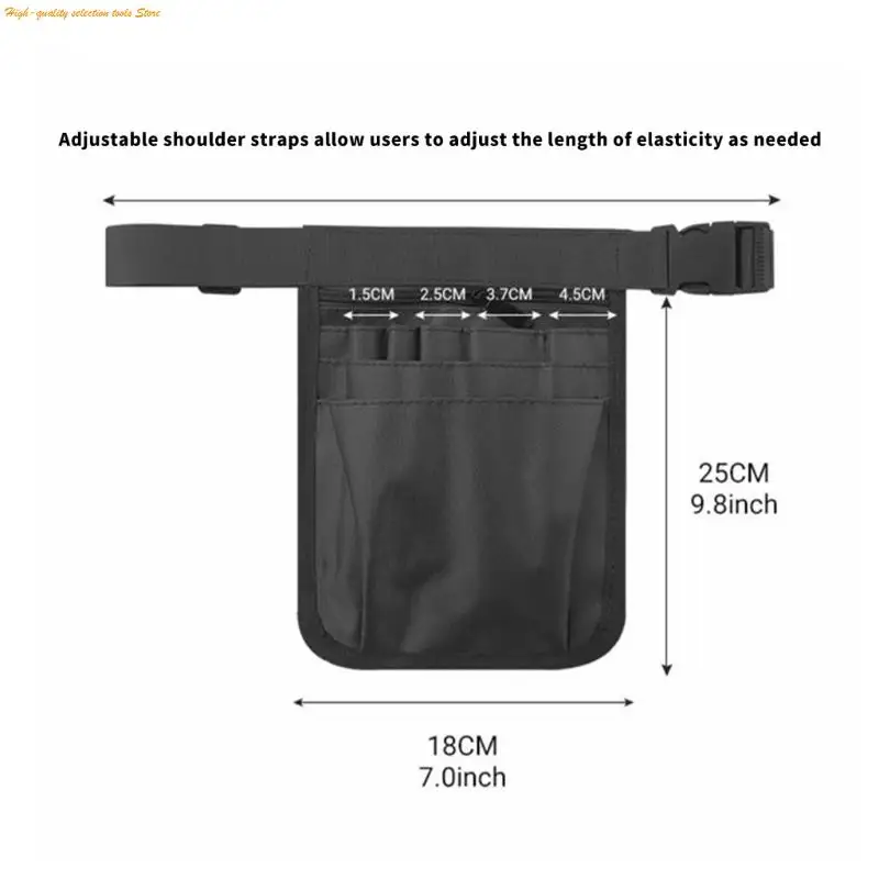 تتميز حقيبة خصر الممرضة القابلة للتعديل 203F بحقيبة تخزين بتصميم متعدد الجيوب لتخزين الأدوات المنظمة وحزمة العمل الآمنة #6