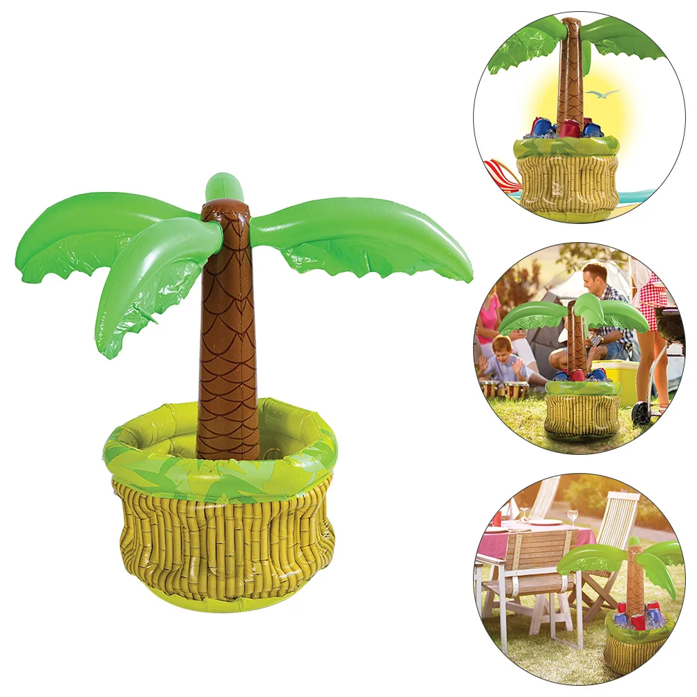 

Inflatable PVC Ice Bucket Cooler Beer Holder Pool Party Portable Foldable Summer Decor Coconut Shape Kitchen Bar