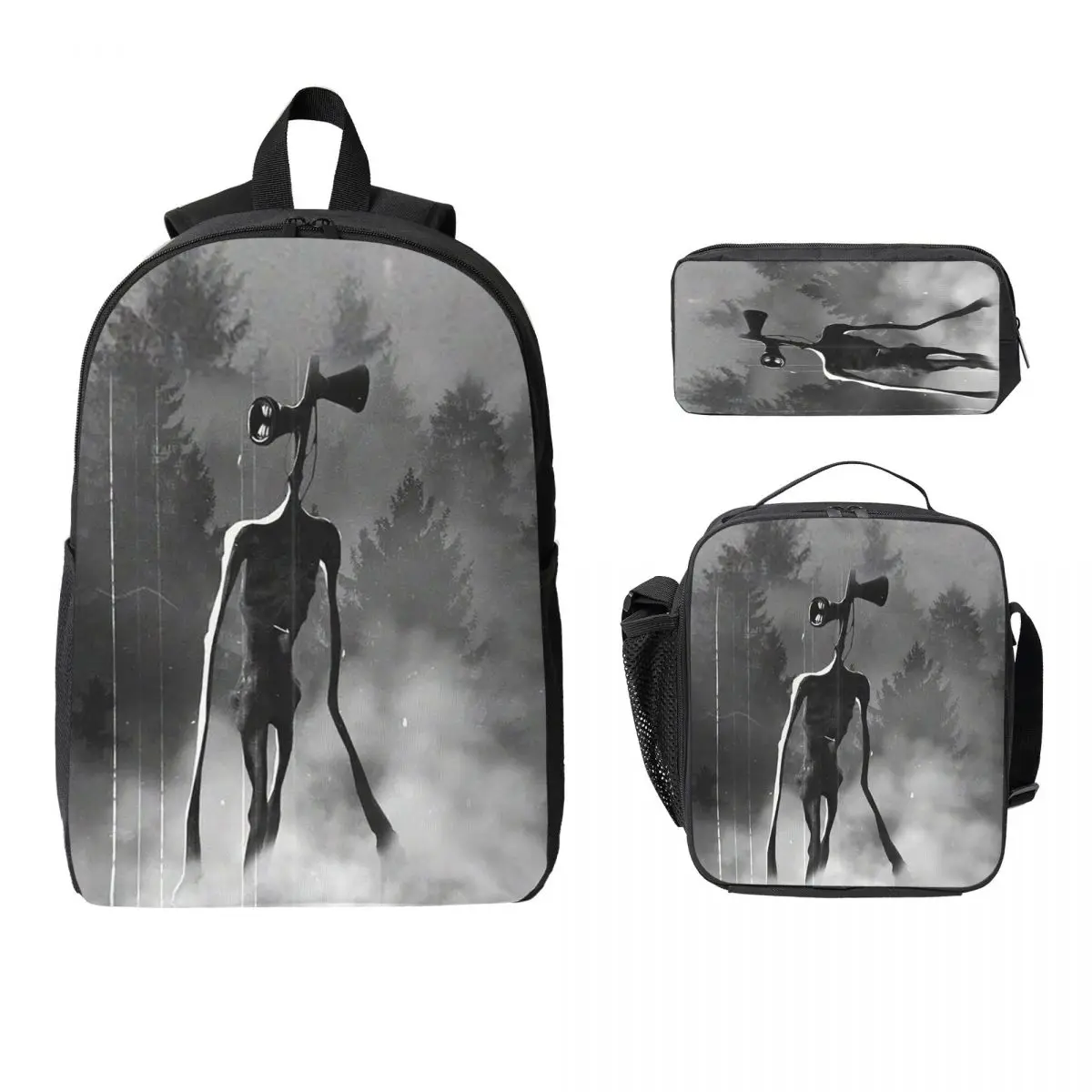 

Siren Head Osepanhead Backpack Student Boys Girls BookBag School Bag Laptop Shoulder Bags 3ps Insulated Lunch Bag Pencil Case