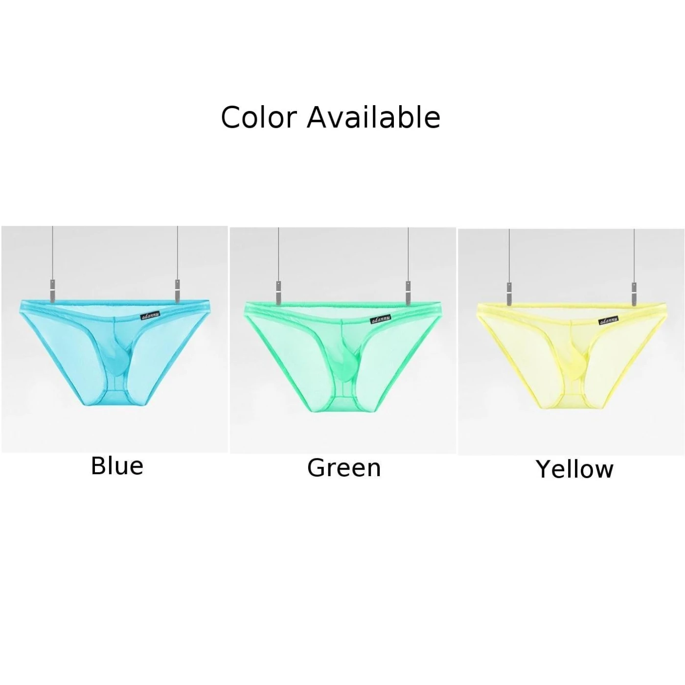 Sexy Men Underwear Sexy Solid Shorts Low Waist Panties Briefs Thong Lingerie