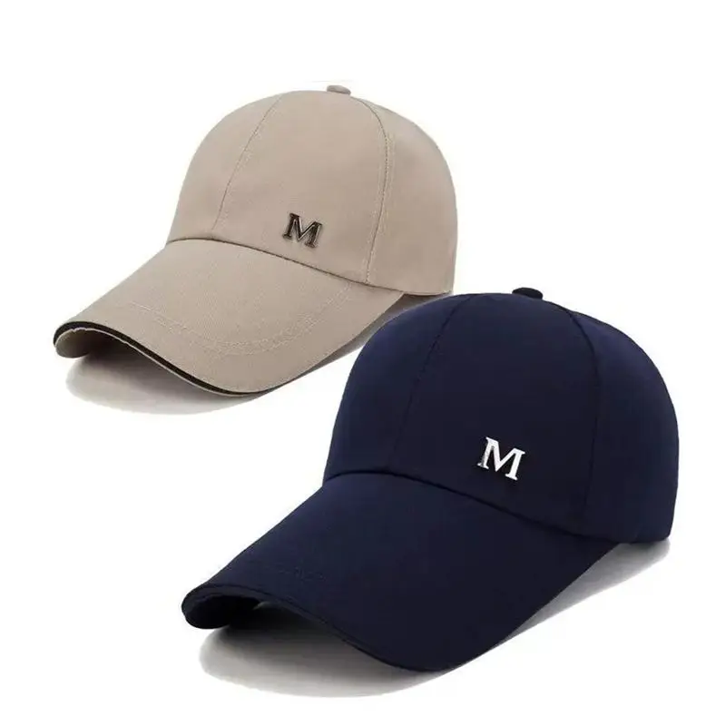 ●Men Women Baseball Cap Summer Snapback Hip-Hop Cap Adult Sport Sun Hat Casual Long Brim Sunscreen Golf Cap