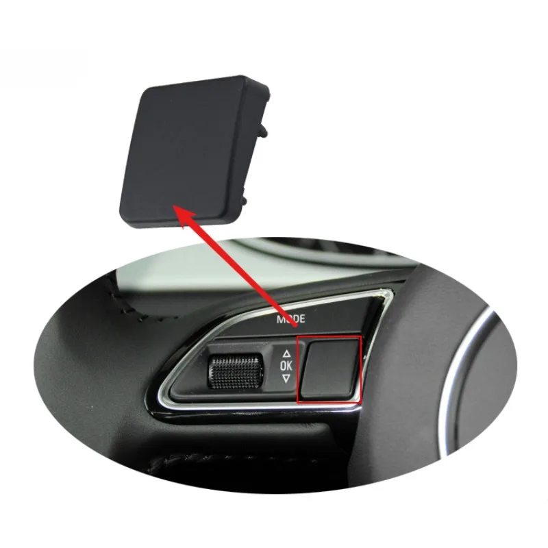 New Auto Steering Wheel Left Button Small Fake Cover Multifunction Decorative Cap for Audi A4L A5 Q5 2013 2014 2015 2016 2017