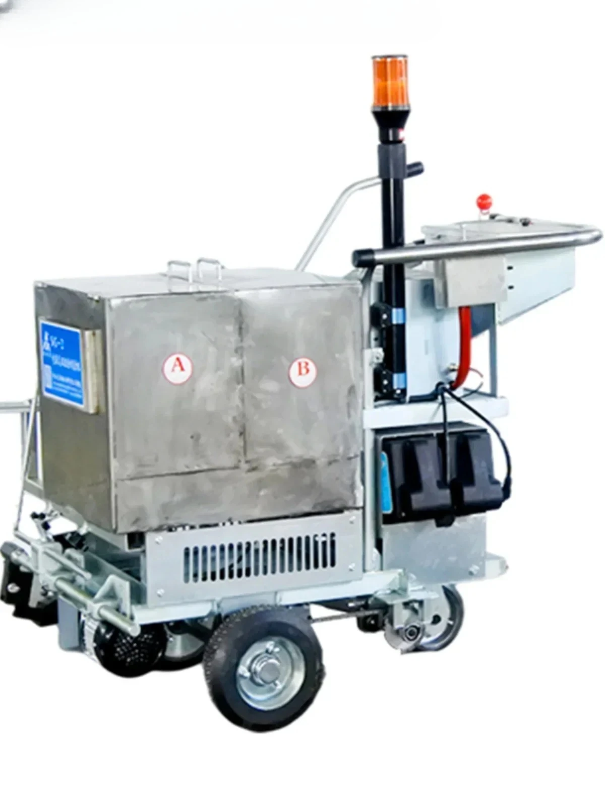 Two component scraping, marking, locomotive room, garage, parking lot, property, fire escape, basketball court, runway marking