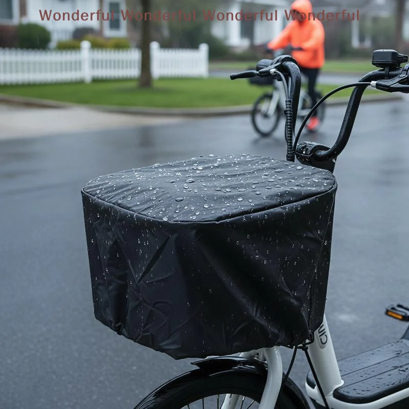 Waterproof Bike Basket Liner Rain Cover Leak-proof Durable Universal for Motorcycles Tricycles Pet Carrying Cycling