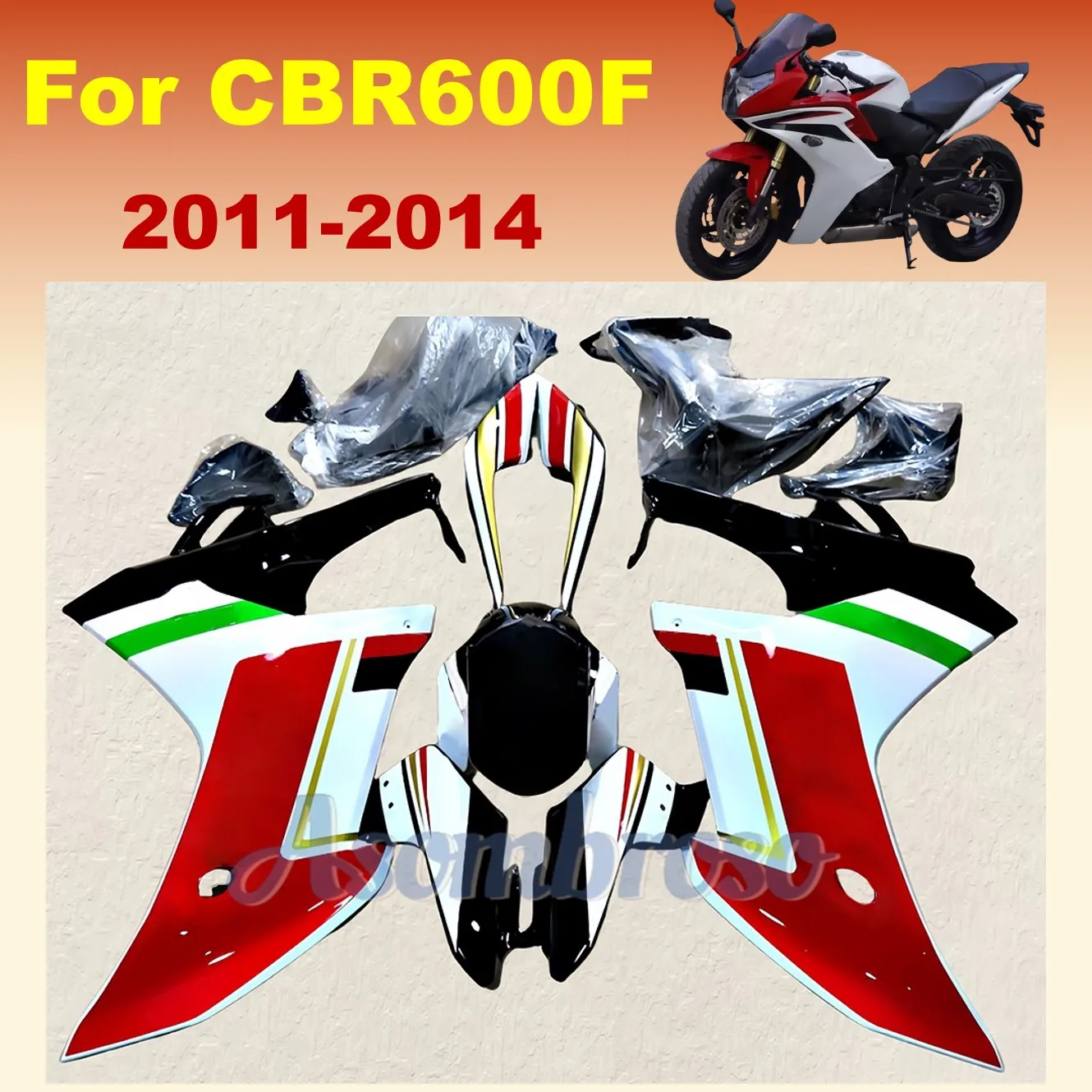 Motorcycle Rebuild Fairing Kit for HONDA CBR600F 2011 2012 2013 2014 CBR 600F 11 12 13 Customizable Fairings