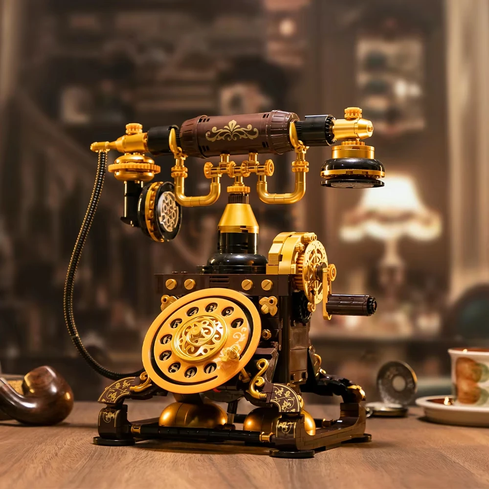 Kids Moc Bouwstenen Speelgoed Klassieke Creatieve Retro Telefoon Desktop Decoratie voor Kinderen Volwassenen Presenteert Verjaardag