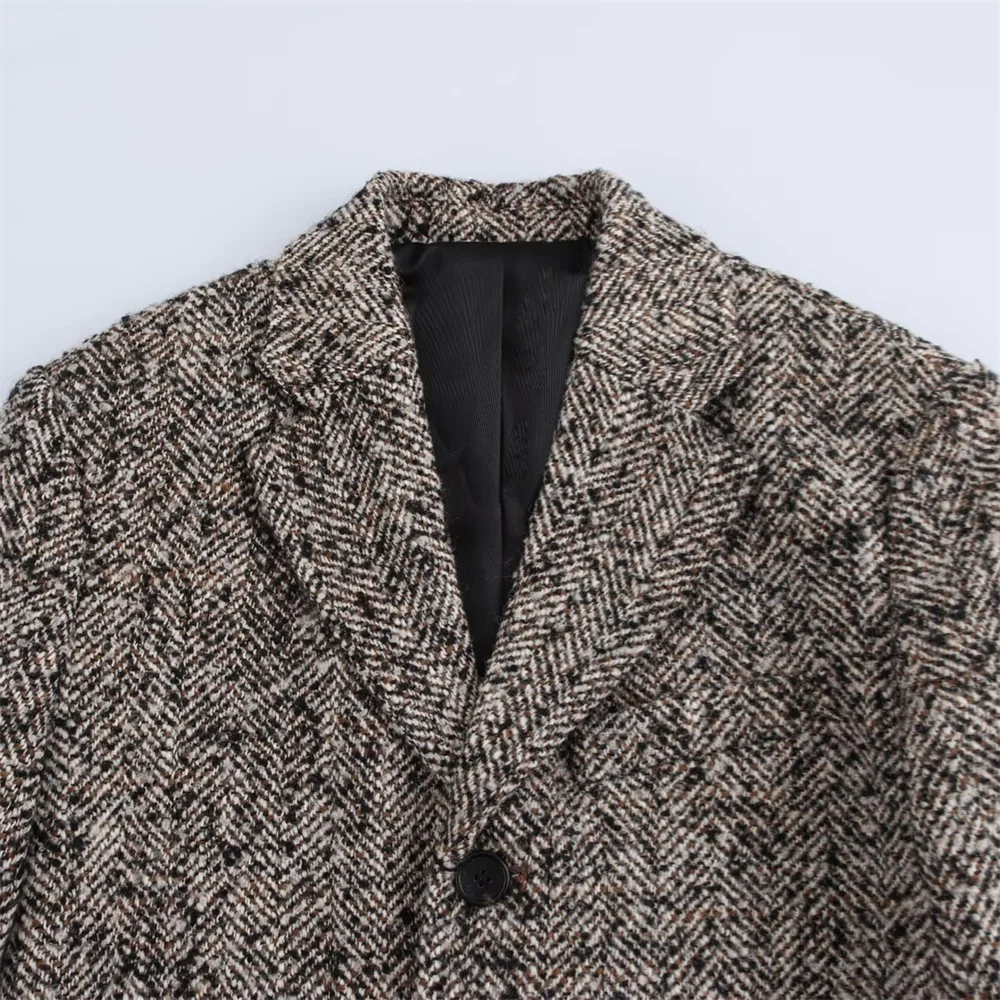 BM&MD&ZA 2024 Autunno Nuovo Stile di Abbigliamento da Donna Pendolarismo Tempo Libero Moda con Cintura Diagonale Cappotto a Vita Allentata