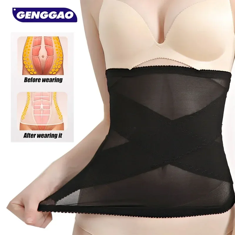 

GENGGAO 1Pcs Women Waist Trainer Shapewear Tummy Control Waist Cincher Sport Girdle Body Shaper Postpartum Recovery Belt