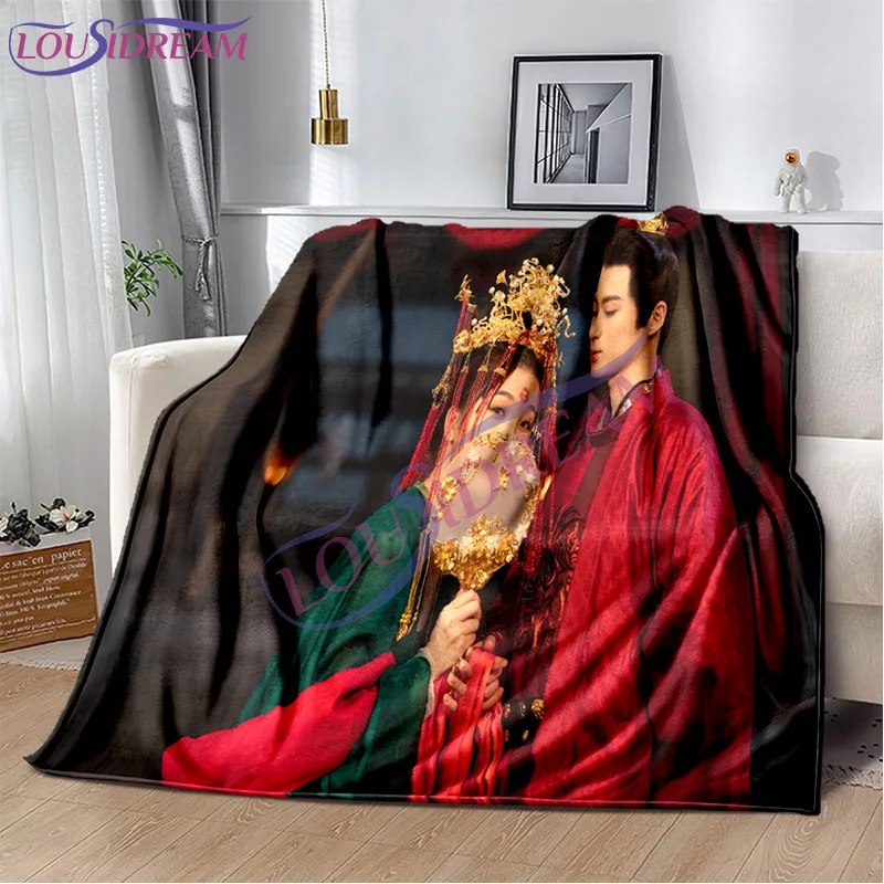 2022 Hot Tv Love Between Fairy and Devil Blanket Bedroom Cang Lan Jue Dong Fang Qing Cang Flannel Blanket Bedding Sofa Bedspread