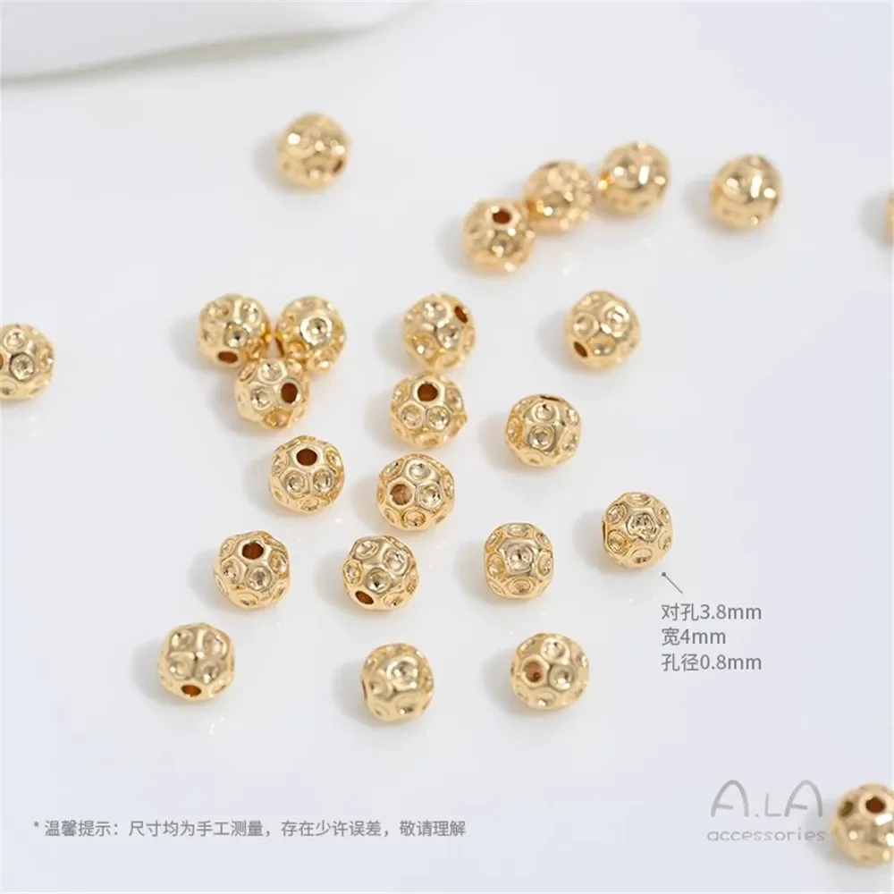 Z418 14K Gold-plated Irregular Stone Beads Irregular-shaped Spacers, Wool Loops, Pineapple Knot Spacers, Diy Jewelry Accessories