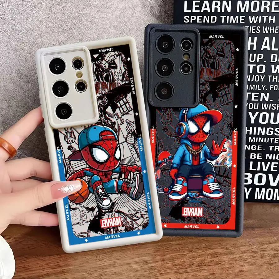حافظة لهاتف سامسونج جالاكسي S22 S25 Ultra S24 Plus S23 FE S21 S25 Edge S24Ultra S20FE من Marvel Sipiderman #3