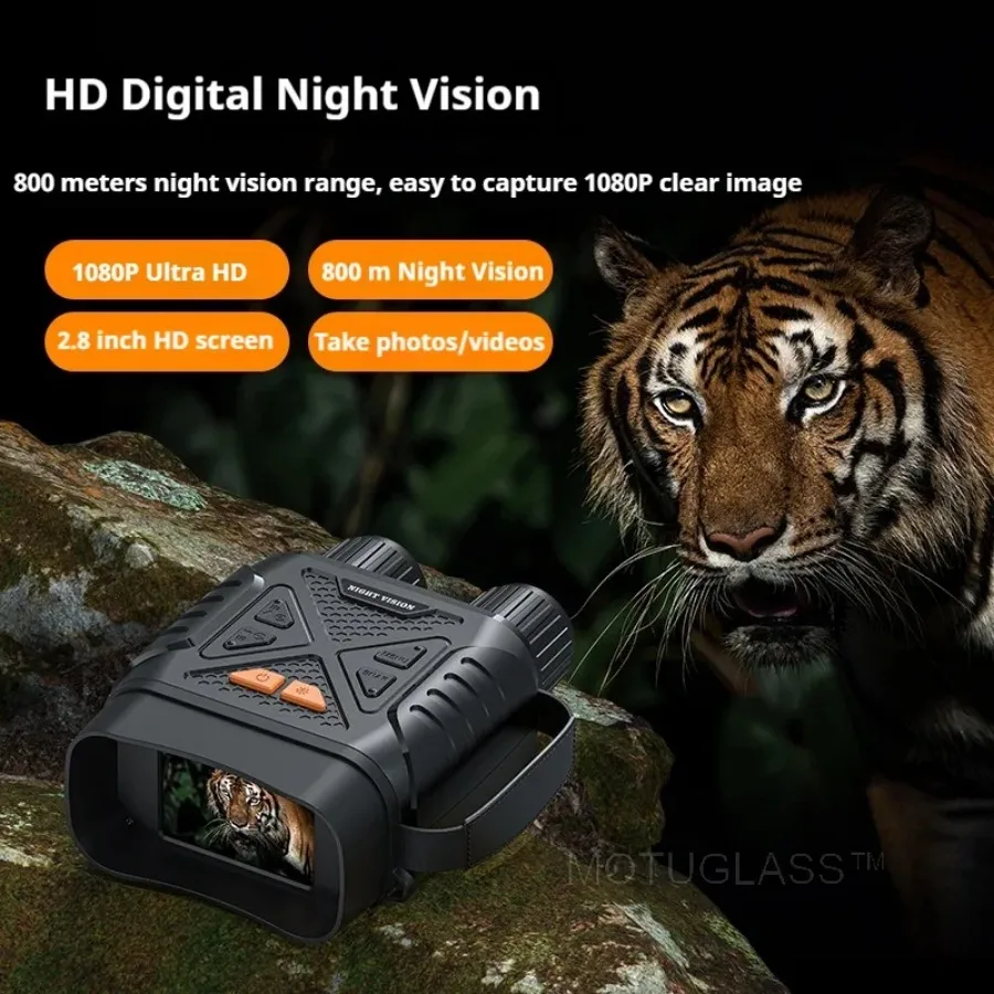 Novo 4k lente dupla binóculos de visão noturna ao ar livre claro cor cheia baixa luz para caça caminhadas acampamento e observação da vida selvagem