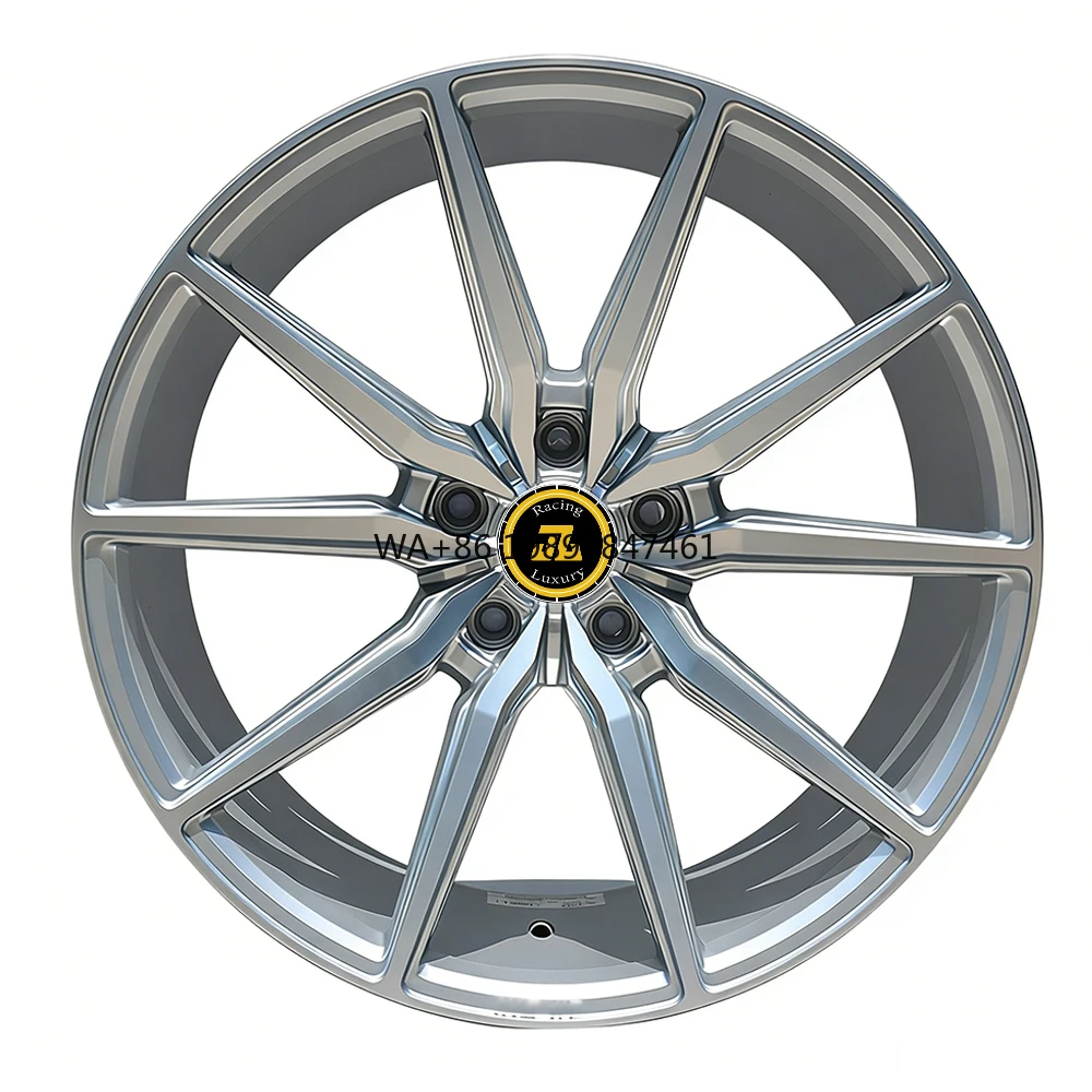 20*8.5 Et35  20*10 Et40  Matte Silver Face with Milled Spoke Grooves Sport Alloy Wheels 5*120 72.56  for