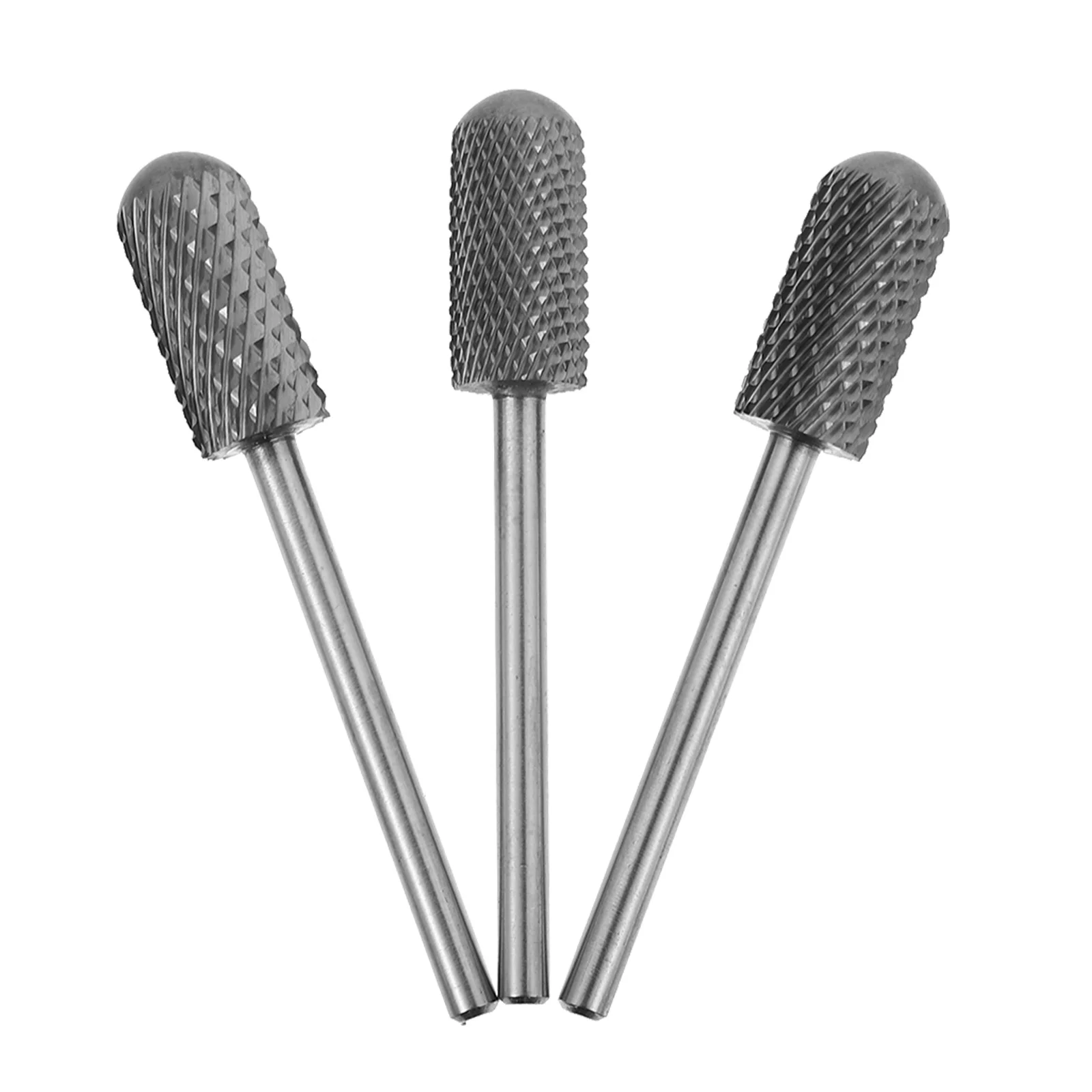 

3Pcs Nail Drill Bits Set High-Speed Tungsten Steel Manicure Pedicure File Bit for Gel Nail Removal and Polishing Professional