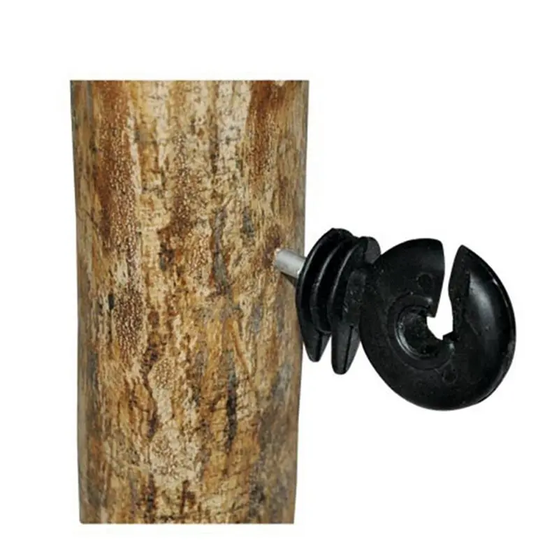 A68P-100Pcs Black Electric Fence Insulator Screw-In Insulator Fence(Grid System Accessories For Animal Husbandry Electronic) view 4