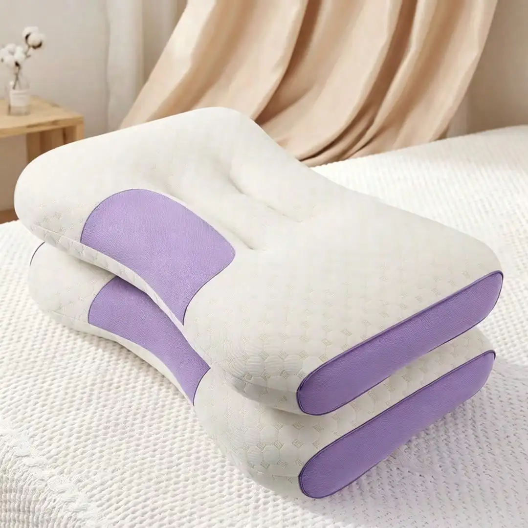 2-Pack Ergonomic Neck Pillows, Effectively Stiff Neck And Cervical, Suitable For Multiple Sleeping Positions: Back Sleeping, Side Sleeping, Fast Moisture Wicking And Heat Dissipation, Suitable For All Seasons SF260805161820293217477