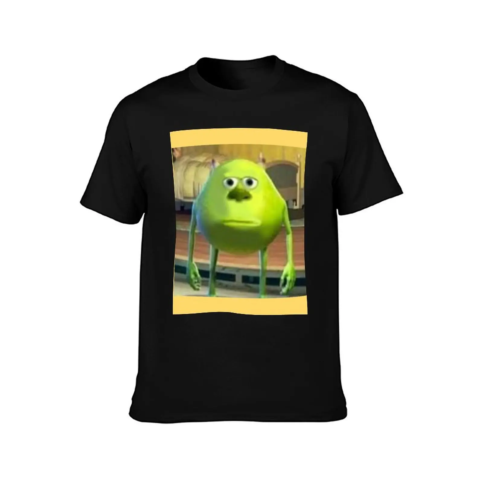 Mike Wazowski with Sully Face Meme T-Shirt valentines boutique clothes plain tops men t shirts high quality