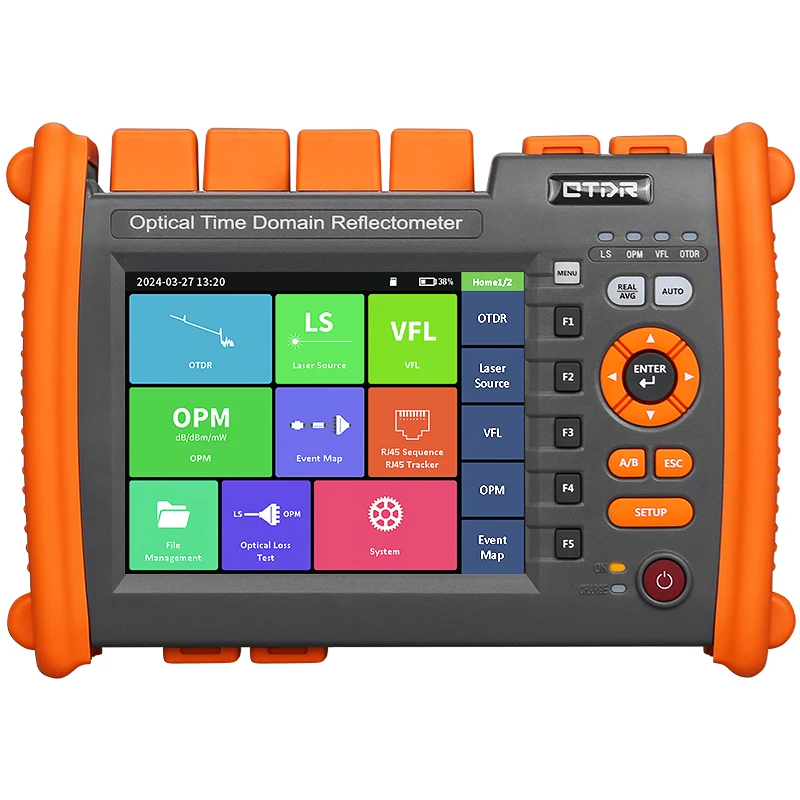 

A5280U/A Optical Time Domain Reflectometer 1310/1550nm 32/30dB 120KM distance VFL LS OPM Event Map OLT Tester Fiber Optic OTDR