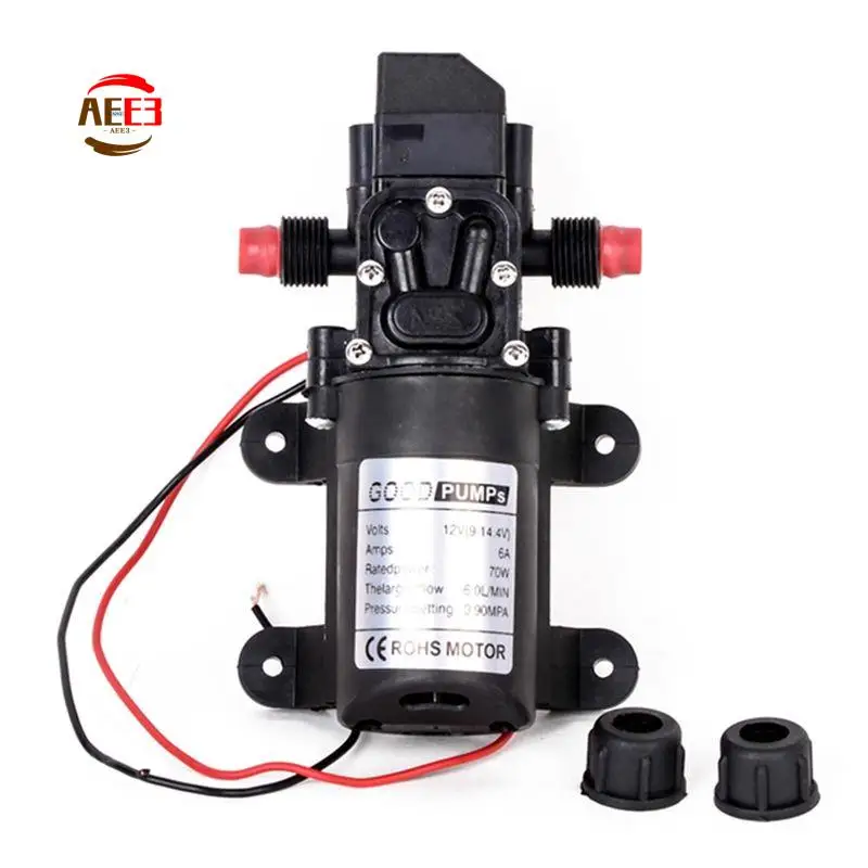 

AEE3-1 шт. автоматический переключатель потока 6 л/мин DC 12 В 70 Вт 130PSI АВТО мембранный водяной насос самовсасывающие насосы