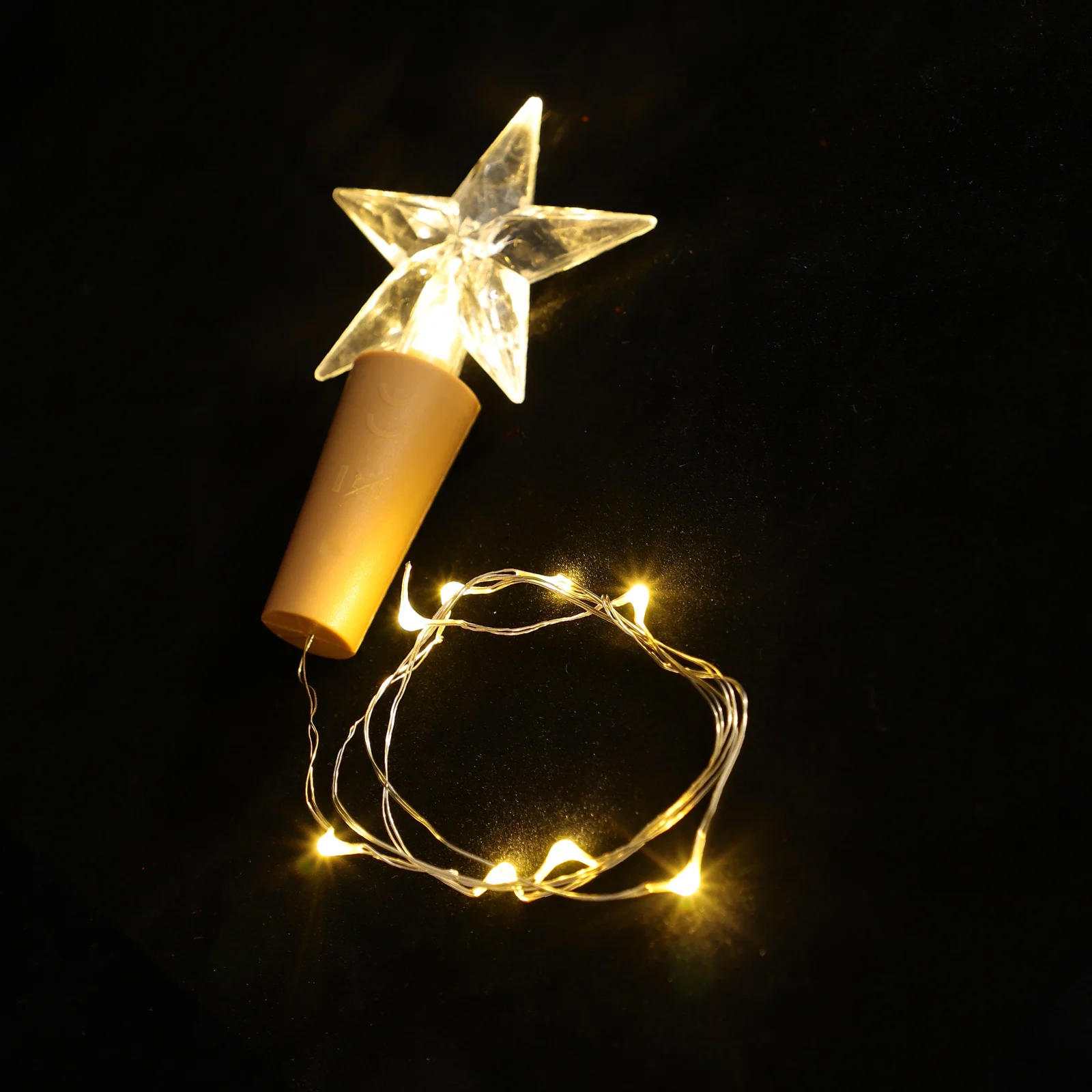 

2Pcs Wine Cork String Lights LED Five-Pointed Star DIY Bottle Lights Operated for Festival Party
