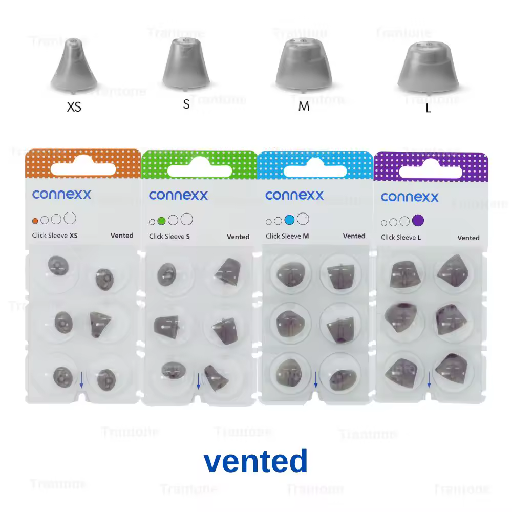 Signia Rexton Vibe Hörgerät Open Dome Connexx Click Sleeve belüftete Ohrstöpsel für offene Passform und CIC ITC ITE Hörgeräte