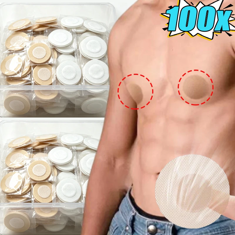 2/100 pièces Nouveaux autocollants adhésifs pour hommes, couvre-mamelons, coussinets de soutien-gorge, soutien-gorge invisible liftant, protection