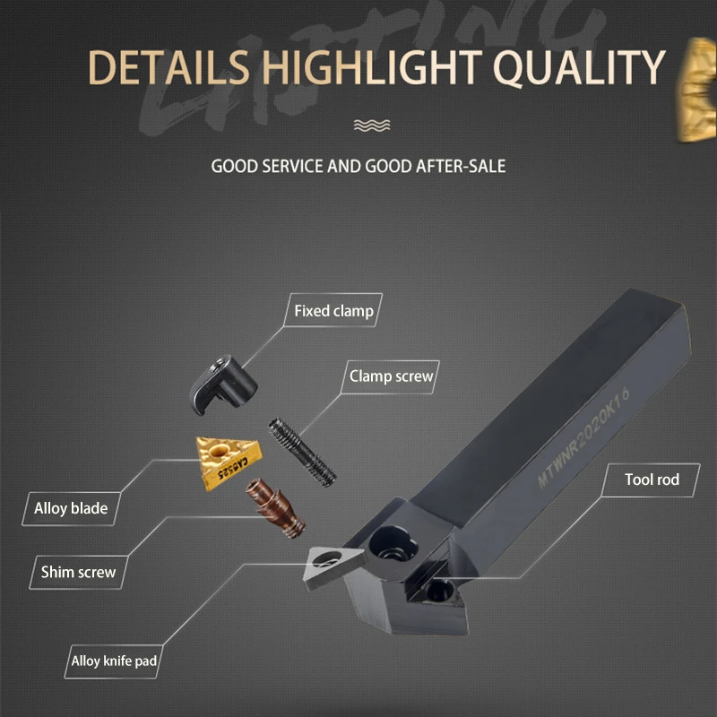 KaKarot External Turning Tool Holder MTWNR1616H16 MTWNR2020K16 MTWNL2525M16 TNMG160408 Carbide Inserts MTWNR Lathe Cutting Tools