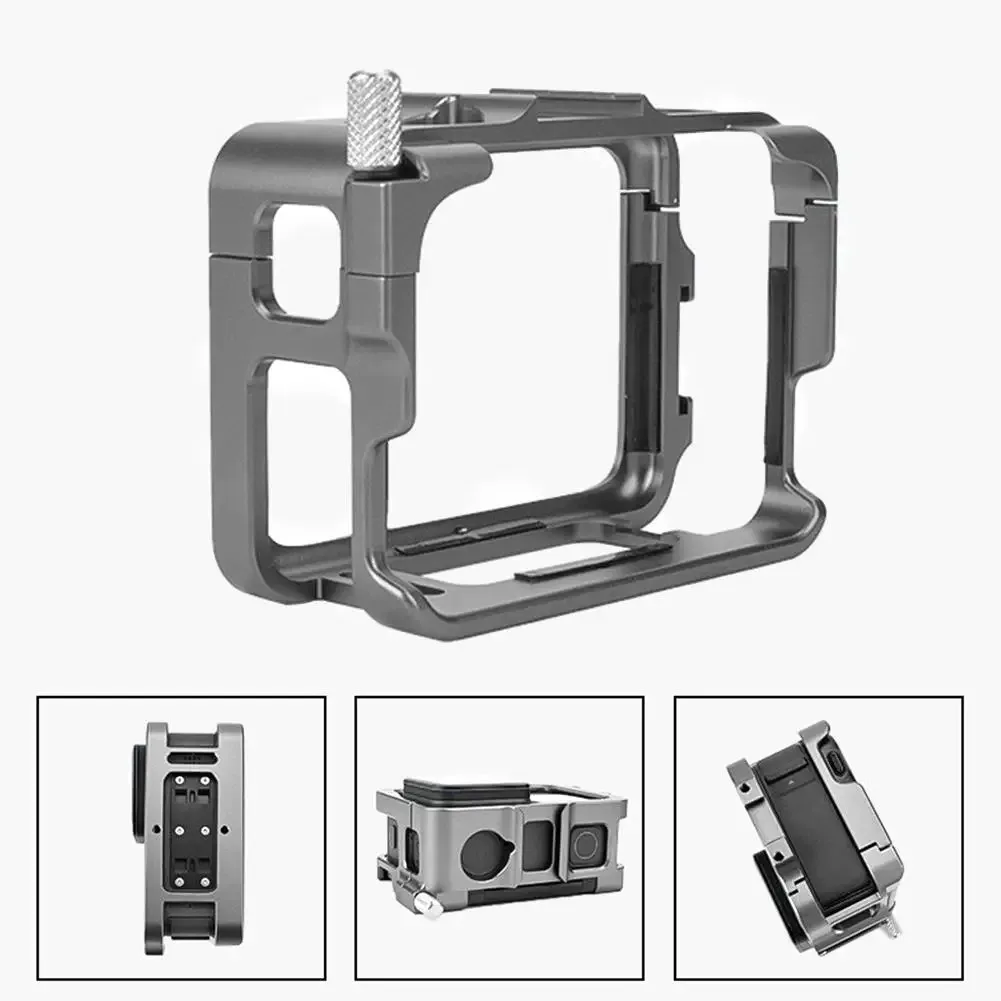 인스타 360 에이스 프로용 금속 토끼 케이지, 보호 테두리 익스텐션 콜드 슈 인터페이스 프레임, 인스타 360 에이스 스포츠 카메라 키트용