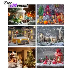 Ever Moment Diamond Painting Full Square Resin Drills Christmas Light Home Wall Decoration Emboridery Art Craft Gifts 5L541