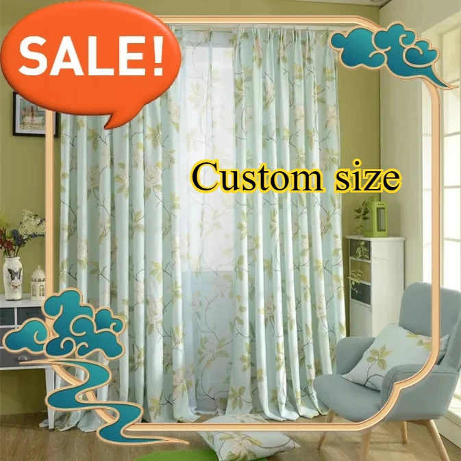 

Custom Size Luxury Curtains New for Dining Living Bedroom Room American Pastoral Small Fresh Kids-children Transparent Tulle