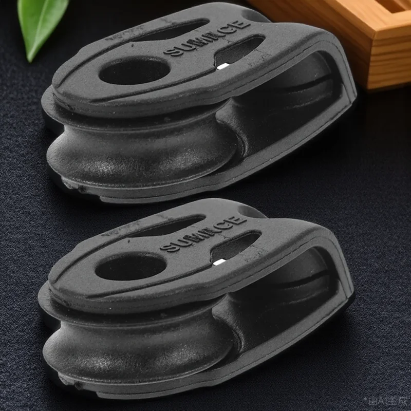 

2pcs Nylon Single Boat Accessory Sailboat Lifting Tool Kayak Pulley System Small Gym Cable Bearing Swivel Rotary Pulley Yacht