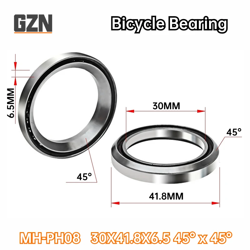 1PCS MH-P08-30 30X41.8X6.5 45°x45° Bicycle Front Folding Bearing Center Shaft Bicycle Bowl Group Bearing Perin Repair Parts