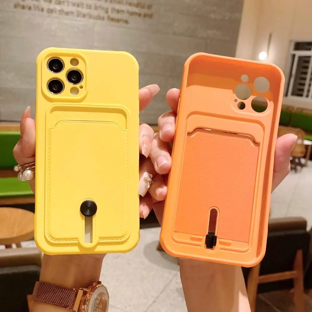 Silicone Wallet Phone Case For Samsung Galaxy S26 S25 S24 S23 Ultra Plus A54 A35 Card Slot Pocket Shockproof Protective Cover
