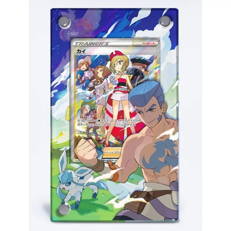 Pokemon PTCG Irida Animation Characters Self Made Acrylic Extended Painting Stuck Brick Anime Classics Game Collection Cards Toy