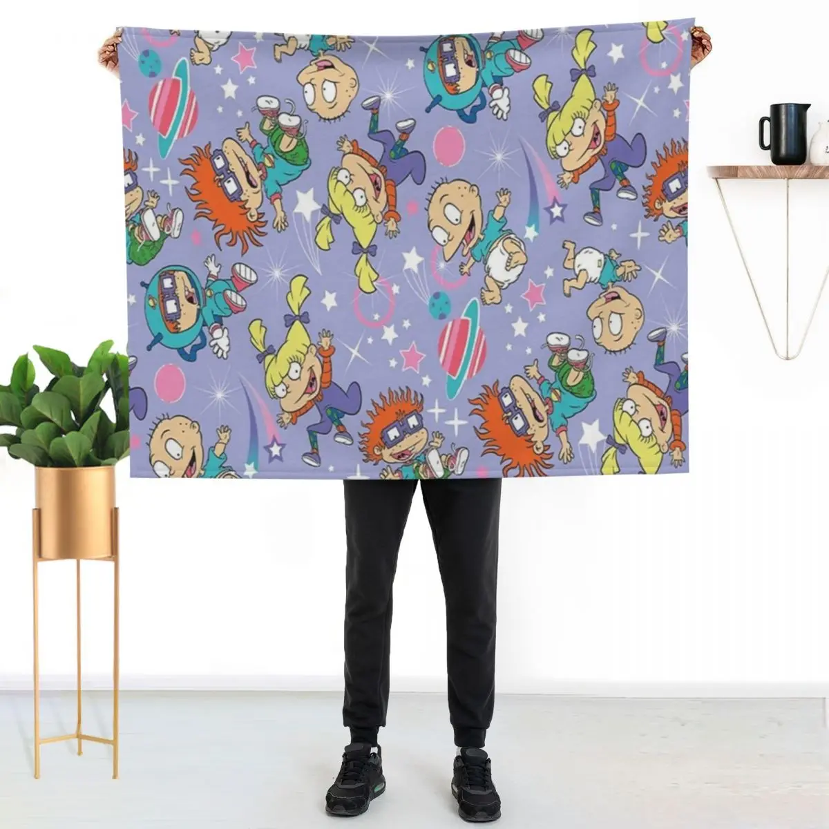 Rugrat Throw Blanket Thin heavy to sleep Soft Decorative Sofas Furrys Polar Blankets
