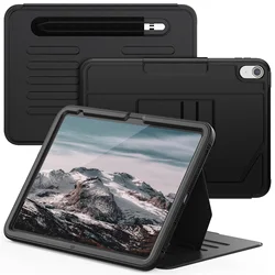 Rugged Smart Case For iPad A16 2025 11th 10.9 2022 10th 10.2 7th 8th 9th Gen Pro 9.7 2017 2018 Air 2 Multi-angles Magnetic Cover