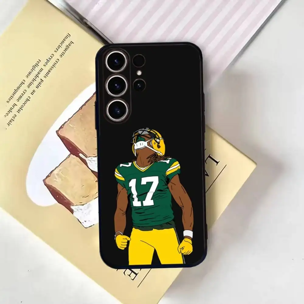 Pro Football D-Davante Adams Handyhülle für SamsungS25,24,21,22,23,30,Ultra,20,Plus,Fe,Lite,Note,10,9,Soft Black Cover