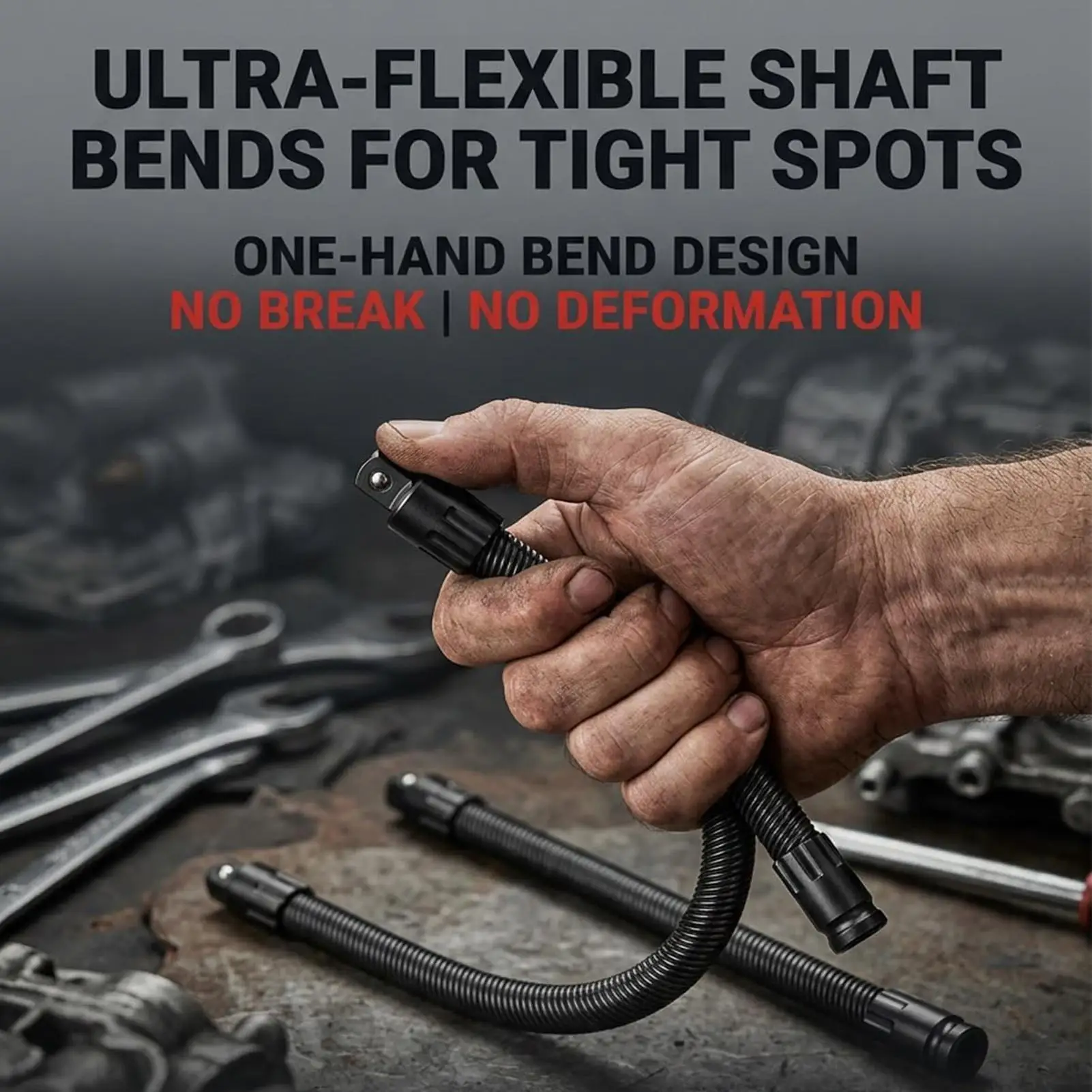 NEW Ratchet Extension Bar Bendable Steel Hand Tools 1/2 Inch Socket Extension Bar Extender For Corner Garage Workshop Home Bolt