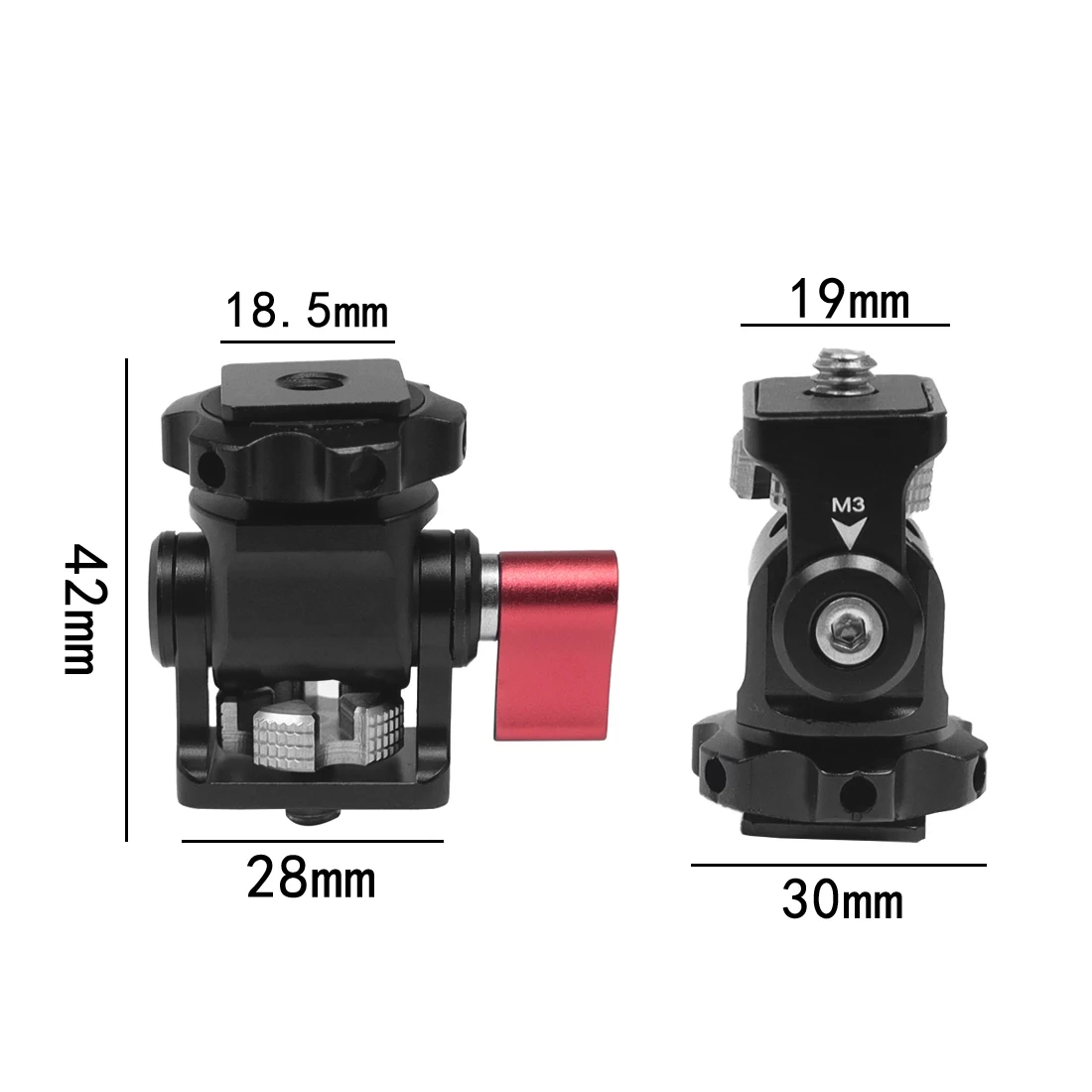 Einstellbarer Schnellverschluss-Kugelkopf Kalt schuh halterung Monitor halterung Blitz halterung Blitzschuh adapter DSLR-Kameras Käfigs tabilisator – Detail 17