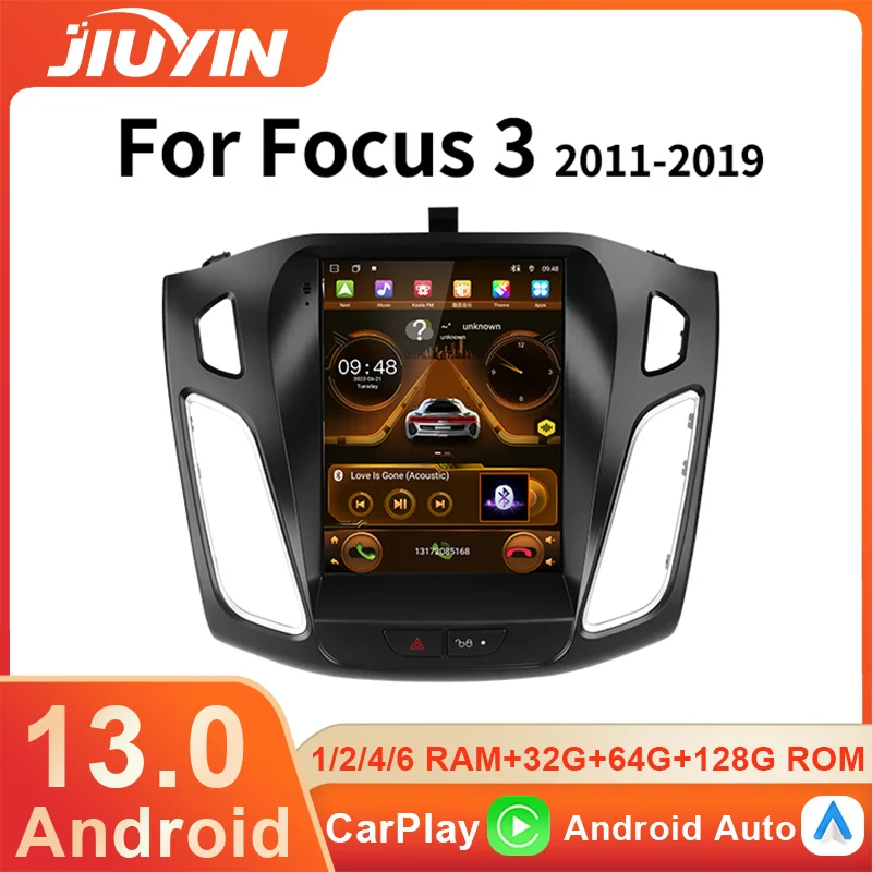 

JIUYIN 2 Din 9.7" Android 13 Carplay Car Radio for Ford Focus 3 Mk 3 2011 2012 - 2019 Multimedia Player 2Din GPS Auto Stereo DVD